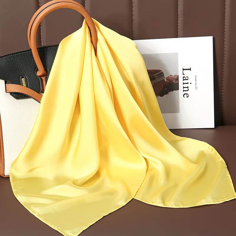 Lüks düz renk ipek kare eşarp  - Silk Scarf Square incelemesi ve fiyatı